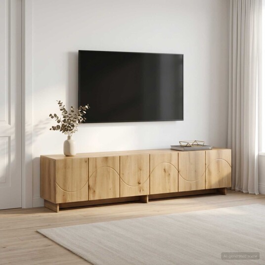 vidaXL TV benk 179.5 x 34.5 x 40 cm Artisan eik Konstruert tre