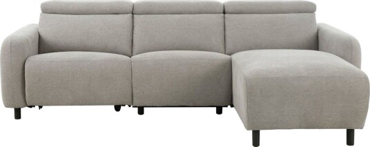 Reclinersofa med hjørne Loft24 Hjørnesofa Loft24 Skaane med elektrisk recliner Grå Høyrevendt Manchester