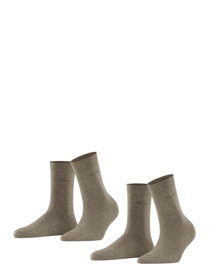 Esprit Socks Basic Easy So 2P - Brown - 39-42
