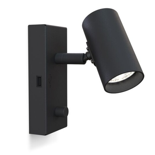 Belid Vegglampe Tyson USB venstre 1720240-01-0 1696678-01-0