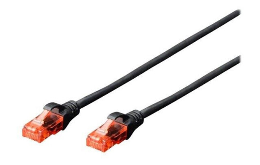 DIGITUS Professional patch cable 1 m black Svart 1 meter
