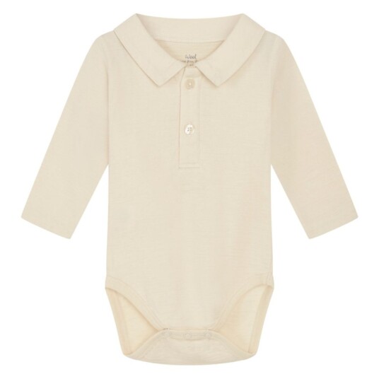 Hust and Claire   Body med Krage Ull og Bambus Baldur Ecru   50