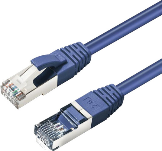 MicroConnect - Koblingskabel - RJ-45 (hann) til RJ-45 (hann) - 15 m - 6 mm - S/FTP - CAT 6a - halogenfri, innendørs, formstøpt, rund, uten hindringer - blå MicroConnect - Koblingskabel - RJ-45 (hann) til RJ-45 (hann) - 15 m - 6 mm - S/FTP - CAT 6a - halogenfri, innendørs, formstøpt, rund, uten hindringer - blå