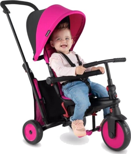 Smartrike Str3 Plus 6-I-1 Trehjulssykkel/vogn  Rosa