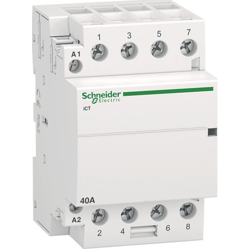 Schneider Electric Acti9 ict contactor 40 a 4 no 230 - 240 v ac 50 hz (3606480088629)