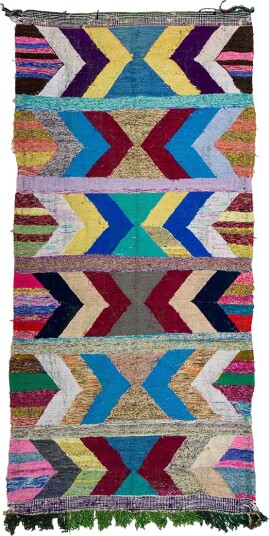 Marokkansk Boucherouite teppe 130 x 275 cm Størrelse: 130 x 275 cm