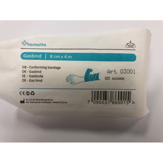 Pharmafiks Gasbind Elastisk 7,5cm X 4m Life Norge
