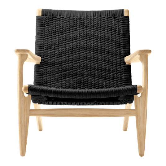 Carl Hansen & Søn CH25 Eik Klarlakkert / Seteflett Sort
