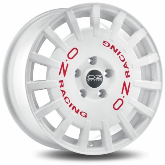 Oz Rally Racing White Red Lettering 7x17 4x108 ET18 B75
