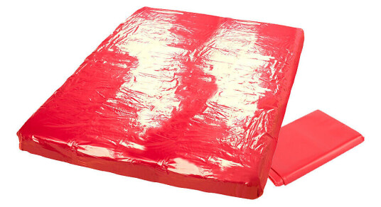 Orion Fetish Collection: Vinyl-laken, 200x230 cm, rød