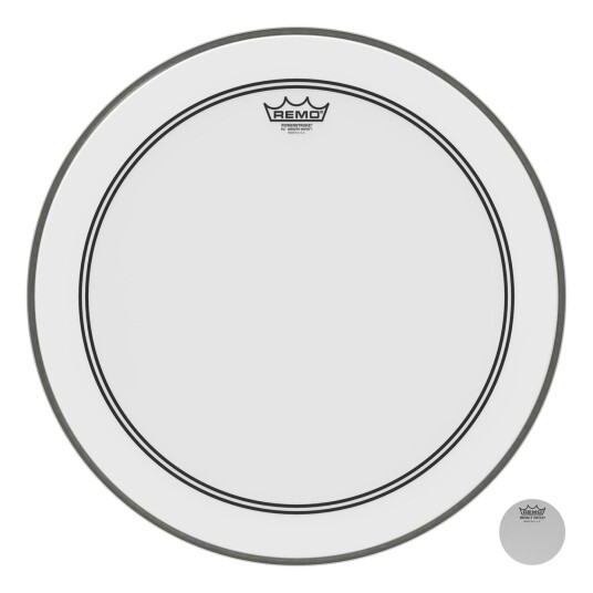 Remo P3-1220-C2- Powerstroke P3 Smooth Hvit Bass Drumhead, 20"