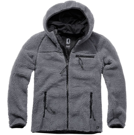 Brandit Teddyfleece Worker Jakke XXL Svart Grå Brandit Teddyfleece Worker Jakke XXL Svart Grå