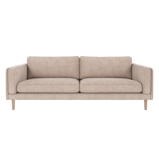 Rowico Home Braden 3-seters sofa Lys beige/hvitpigmentert 216 x 87 78 cm Beige