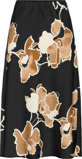 InWear Dawniw Skirt BLACK SKETCH FLOWER 38