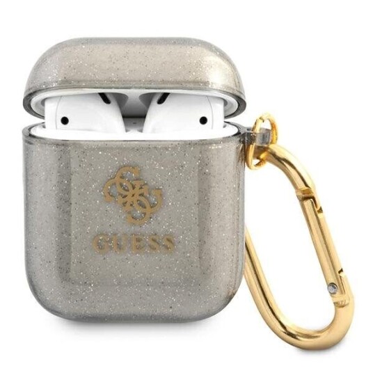 Guess Telefono Dėklas Airpods Gua2ucg4gk Juodas Glitter Collection
