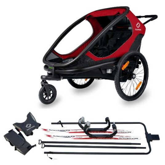 Hamax Multisportsvogn Outback 2 Seter inkl. Skikit Red/Black Hamax Multisportsvogn Outback 2 Seter inkl. Skikit Red/Black