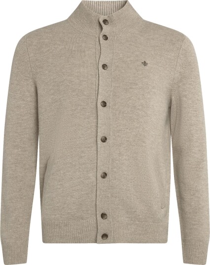 Morris Hertford Button Cardigan KHAKI M