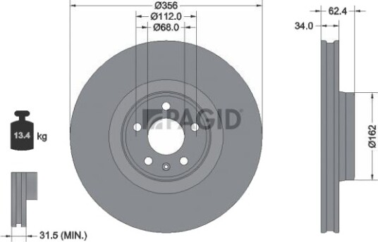 PAGID 55935NHC Bremseskive
