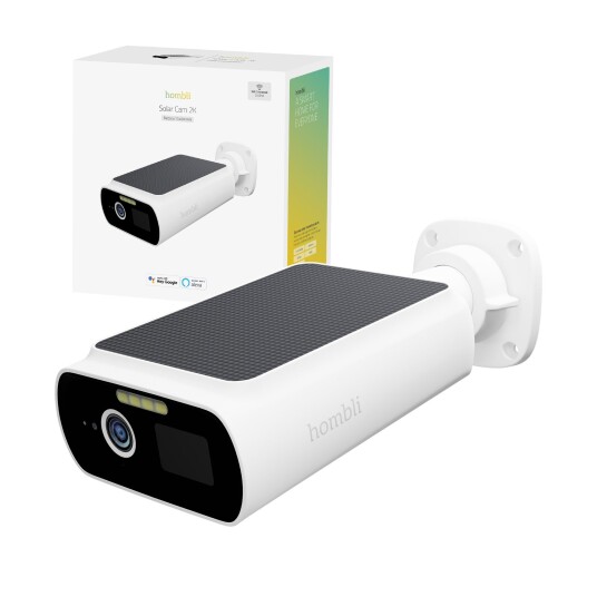 Hombli - Smart Solar Cam 2K, White Hombli - Smart Solar Cam 2K, White