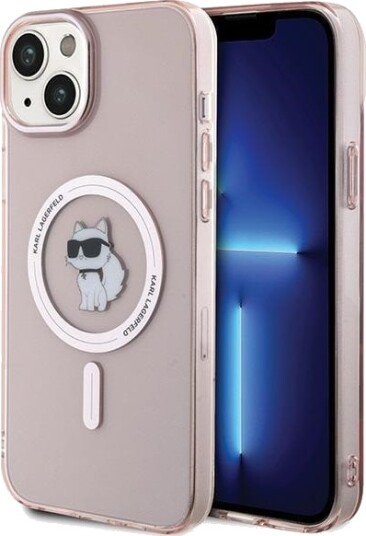 Karl Lagerfeld Choupette MagSafe Mobildeksel for iPhone 15 Plus Rosa