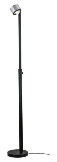 Aldan gulvlampe 7W 2700 Kelvin - Dimbar - Svart / Børstet aluminium