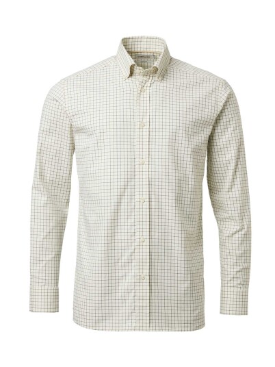 Chevalier Baron Shooting Fit Stretch Shirt Men Highland Green Tattersall XL