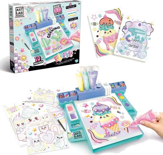 AMO Art Lab Fluffy Paint Studio - Multi/patterned - ONE SIZE AMO Art Lab Fluffy Paint Studio - Multi/patterned - ONE SIZE