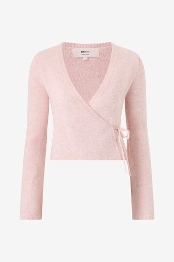 Gina Tricot Kardigan Knitted Wrap Cardigan Rosa