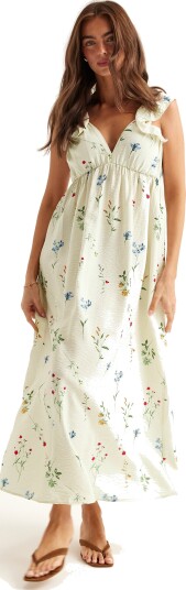 Vero Moda Vmjosie Sl Ankle Frill Dress