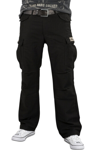 West Coast Choppers Bukse M 65 Cargo Vintage-Svart West Coast Choppers Bukse M 65 Cargo Vintage-Svart