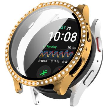 Samsung Galaxy Watch7 Rhinestone Dekorative Deksel med Skjermbeskytter - 40mm - Gull Samsung Galaxy Watch7 Rhinestone Dekorative Deksel med Skjermbeskytter - 40mm - Gull
