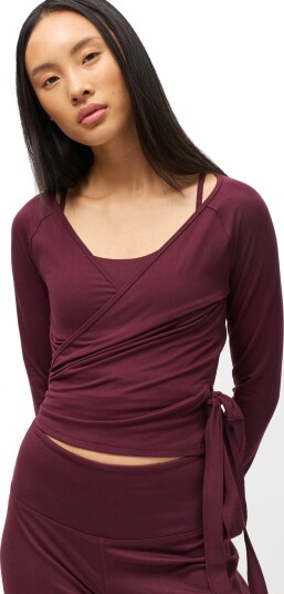 Röhnisch Smoothflex Wrap Top Burgunder L