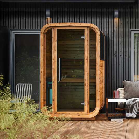 Tønnebastu i Thermowood | Badstutønne i Thermowood S 140