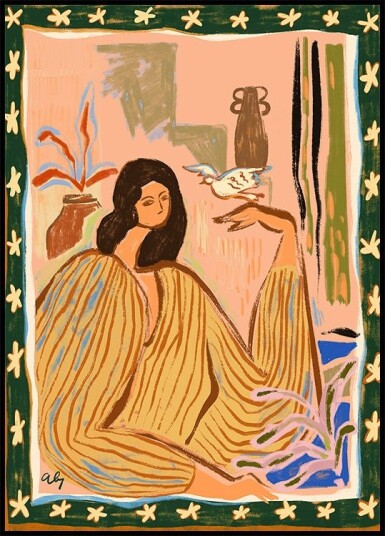 Hello Birdy Plakat / 21x30cm
