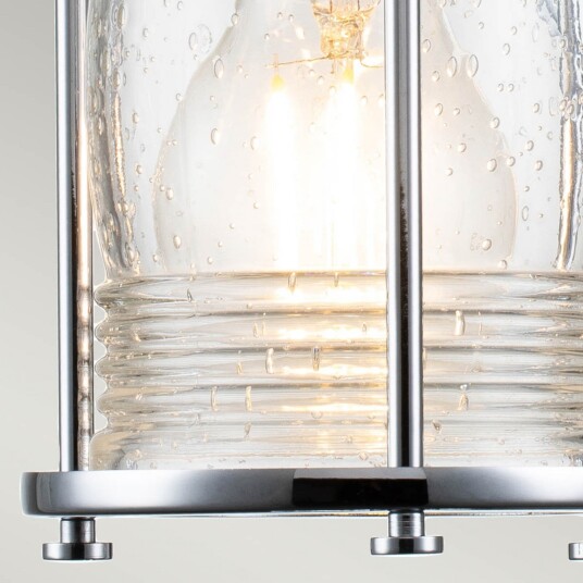 Ashland Bay vegglampe, krom, 1 lyskilde, 21 cm, IP44 – KICHLER - Bad - Industriell - Metall - Med en lyskilde