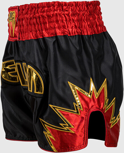 Venum Inferno Muay Thai Shorts Svart Gull Rød xl