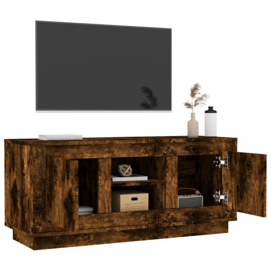 vidaXL TV-benk røkt eik 102x35x45 cm konstruert tre