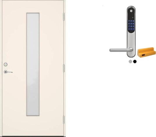 Ytterdør Swedoor Advance-Line Nordic Skagen med Yale Doorman Classic Home