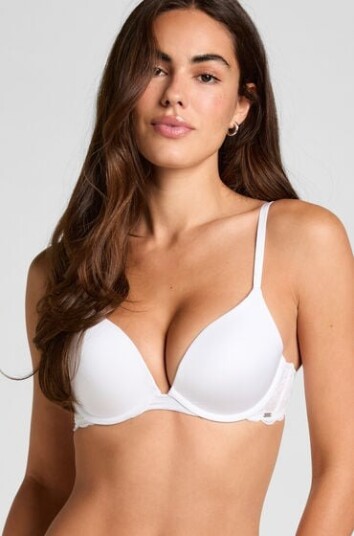 Hunkemöller Vattert bh med bøyle push up Angie Hvit