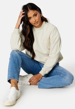 Calvin Klein Jeans Chenille CK Crewneck ACF Eggshell XS Calvin Klein Jeans Chenille CK Crewneck ACF Eggshell XS