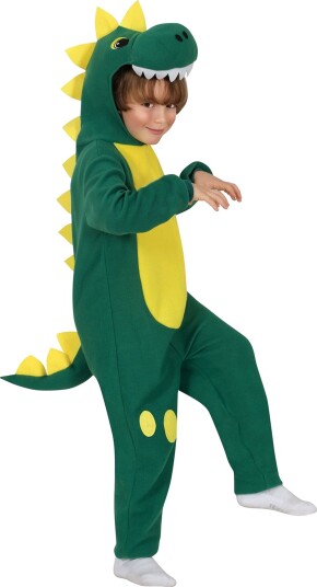 Grønn Dinosaur Barn Kostyme - Medium