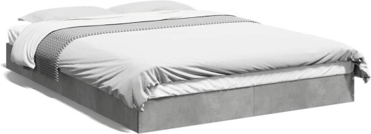 Sengeramme betonggrå 120x200 cm konstruert tre 8721102598920