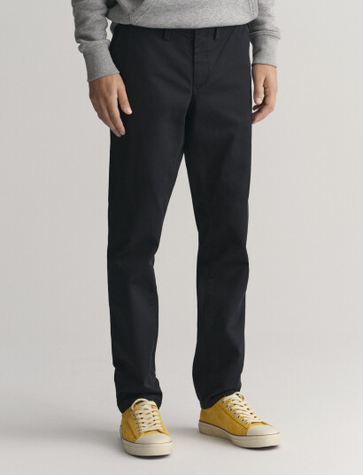 GANT Slim Twill Chinos Black 42 x 32 GANT Slim Twill Chinos Black 42 x 32