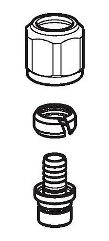Geberit Pex Tilslutning 16 mm x 1/2", UP320
