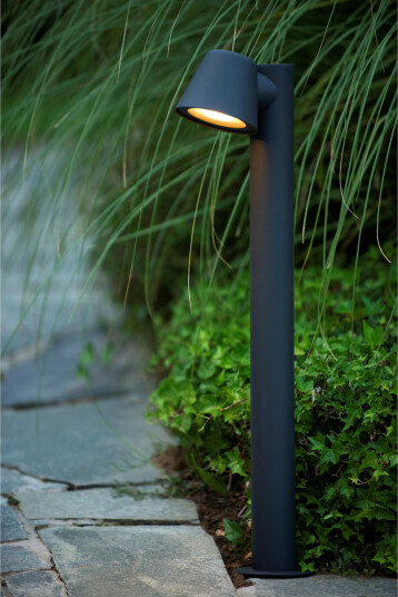 Lucide Dingo pullert utendørs 70cm IP44 GU10 - Antrasitt Lucide Dingo pullert utendørs 70cm IP44 GU10 - Antrasitt