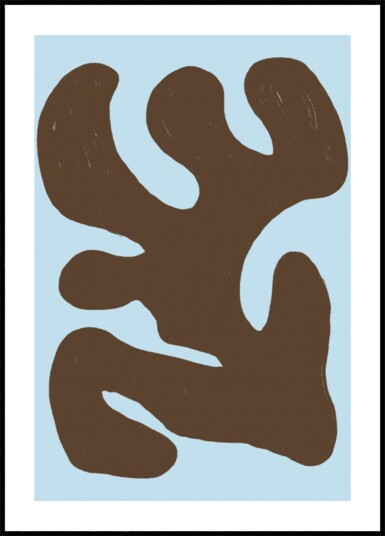 Organic Brown Shape Plakat / 70x100