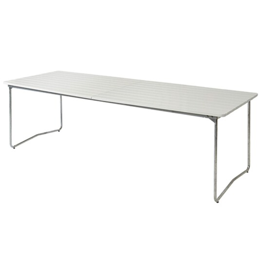 B31 Bord 92x230 cm Hvit Lakkert Eik / Varmgalvanisert Stål