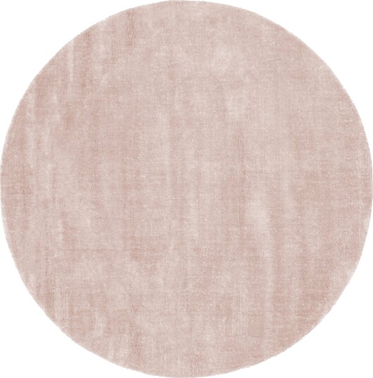 Rundt teppe Recycled PET with viscose look lysebrun Størrelse: Ø 80 cm