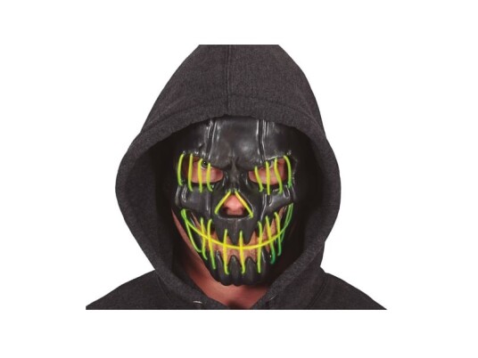 Fiesta Sort Maske Med Lys Fiesta Sort Maske Med Lys