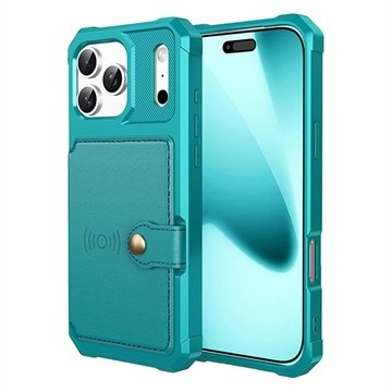 iPhone 17 Pro Max TPU deksel med kortholder   Turkis